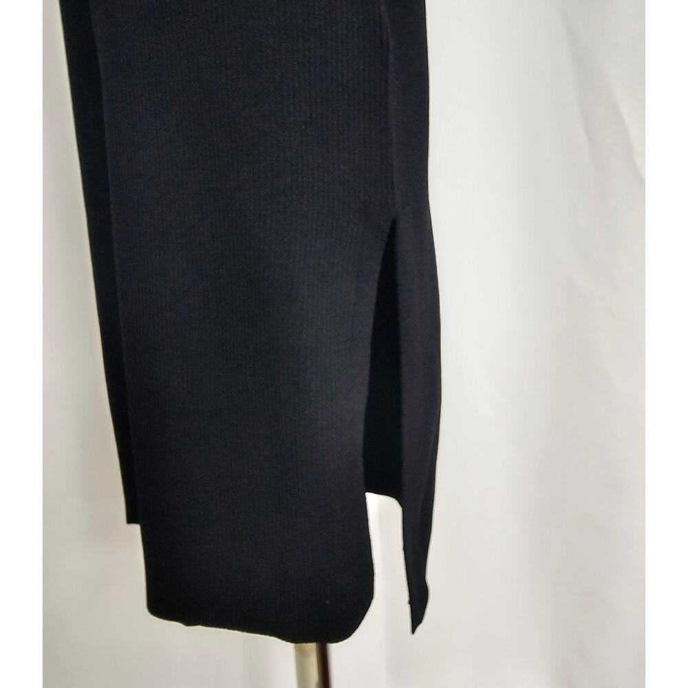 The Drop Yasmin Black Side Slit Rib Knit Midi Tank Dress Women's Size L NWT - Picture 5 of 14